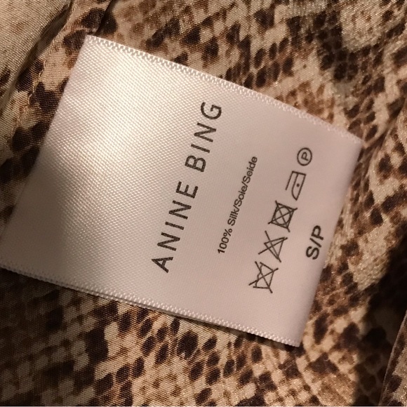 Anine Bing Chelsea Shirt Dress Snake Python - Picture 11 of 13